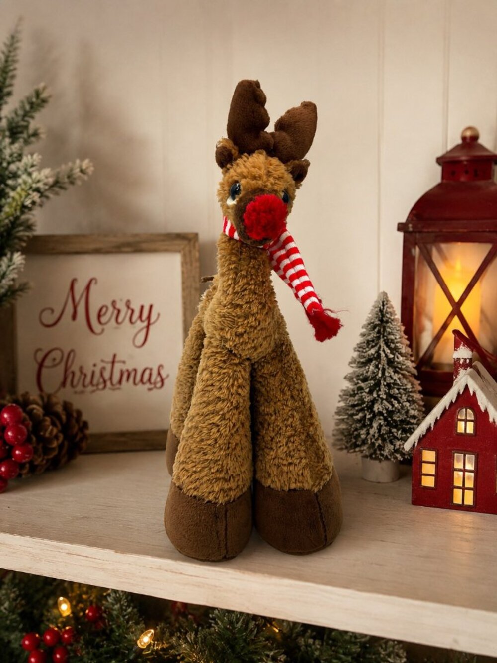 Bestever Rudolph Red Nose Reindeer Plush Stuffed Animal Christmas Holiday Decor